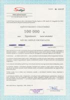 Salgótarján 1992. "Salgo Ipari Szövetkezet" szövetkezeti üzletrésze 10.000Ft, 20.000Ft, 50...