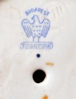 Aquincumi porcelán női akt, kézzel festett, jelzett / Hand painted porcelain female nude, m: 23cm