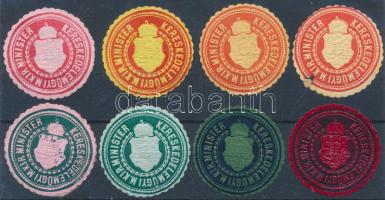 Kereskedelemügyi M. Kir. Minister 8 klf pecsétbélyeg