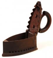Régi öntöttvas szenes vasaló,/ Vintage coal iron, 22x20x10cm