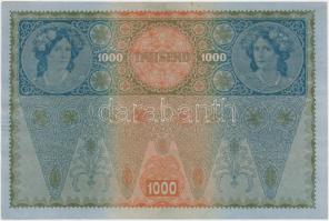 1902. 1000K mindkét oldal német, "Deutschösterreich" felülnyomással T:II-