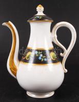 Hüttl Tivadar kávés kiöntő, kézzel festett, jelzett, hibátlan, m:21 cm