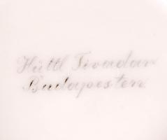 Hüttl Tivadar kávés kiöntő, kézzel festett, jelzett, hibátlan, m:21 cm