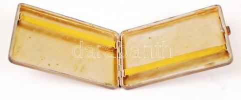 Ezüst (Ag) cigarettatárca geometrikus díszítéssel, jelzett, 12x8 cm, 141,5 g /
Silver cigarette hold...