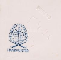 Herendi táncoló juhász, kézzel festett, máz hibával, jelzett, m:27 cm