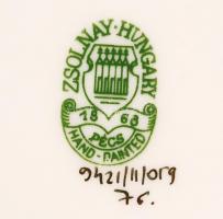 Kézzel festett sorszámozott jelzett Zsolnay búzavirág mintás bonbonier / Handpainted numbered Zsolna...