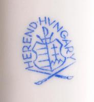 Herendi Viktória mintás porcelán szalvétatartó, hibátlan, jelzett, 8x6x3 cm