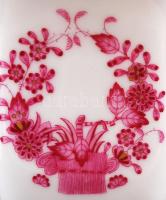 Herendi Apponyi mintás porcelán mini váza, hibátlan, jelzett, m: 9 cm