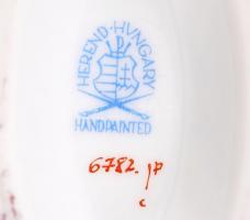 Herendi Apponyi mintás porcelán mini váza, hibátlan, jelzett, m: 9 cm