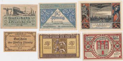 Német Birodalom / Weimari Köztársaság 1917-1921. 50pf (11xklf) T:vegyes (sok I) Germany / Weimar Republic 1917-1921. 50 Pfennig (11xdiff) C:mixed (lots of UNC)