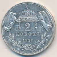 1912. 2K Ag "Ferenc József" T:2- Adamo K6