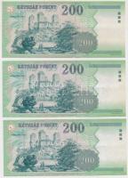 1998. 200Ft "FH" (3x) egymásutáni sorszámmal T:II-