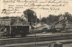 Jelgava, Mitau, Anenpforte / railroad