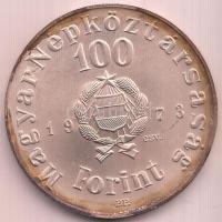 1973. 100Ft Ag "Petőfi Sándor" T:2