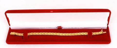 Tűzaranyozott ezüst (Ag) karkötő, jelzett, h: 19 cm, br: 16,1 g / Silver bracelet, 16,1 g