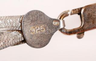 Ezüst (Ag) nyakék fonott díszítéssel, jelzett, h: 42 cm, 17,5 g /
Silver necklace, 17,5 g