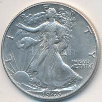 Amerikai Egyesült Államok 1946. 1/2$ Ag "Walking Liberty" T:2- USA 1946. 1/2 Dollar Ag "Walking Liberty" C:VF Krause KM#142