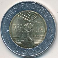 San Marino 1995. 500L "FAO" T:1- San Marion 1995. 500 Lire "FAO" C:AU