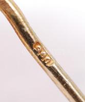 Tűzaranyozott ezüst (Ag) kitüző kövekkel díszítve, jelzett, 5,3 g /
Silver brooch, 10,5 g