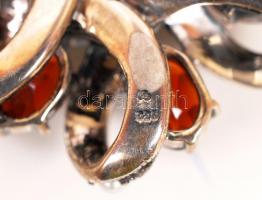 Kövekkel kirakott ezüst (Ag) függő ezüst láncon, jelzett, 12 g /
Silver necklace with pendant, 12 g