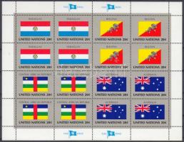 Flags of UNO states (V) minisheet set ENSZ Államok zászlói (V) kisív sor