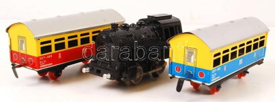 Personenzug Spurs, német felhúzós játék vasút, eredeti dobozában, felhúzó hiányzik