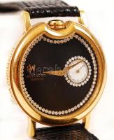 Raymond Weil Nr. 9820 karóra 18 K aranyozással, másodpercmutatóval, briliánsokkal díszítve, vízálló,...