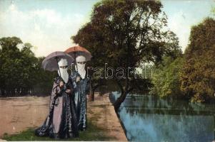 Turkish folklore, women, promenade