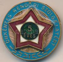 ~1980. "5 éves Önkéntes Rendőri szolgálatért" jelvény T:2