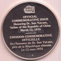 Svédország 1975. "Szun Jat-szen a kínai köztársaság atyjának tiszteletére" Ag emlékérem pe...