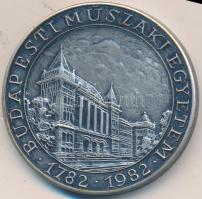 Konyorcsik János (1926-) 1982. Budapesti Műszaki Egyetem / Gépészmérnöki Kar - Bánki Donát" ezüstözött Br emlékérem (40mm) T:2