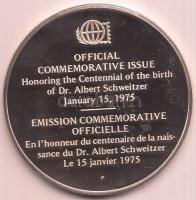 Svédország 1975. "Dr. Albert Schweizer születésének 100. évfordulója tiszteletére" Ag emlé...