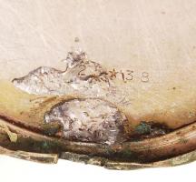 Langendorf ezüst zsebóra sérült hátsó zsanérral, járó szerkezettel, de tisztításra szorul / Langendo...