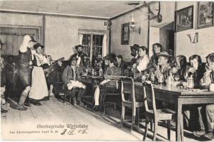 Oberbayrische Wirtsstube / Unidentified Upper Bavarian pub interior, folklore