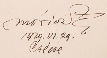 Móricz Zsigmond: Harmatos rózsa. Aláírt példány! Bp., Athenaeum. Jó állapotú egészvászon kötésben