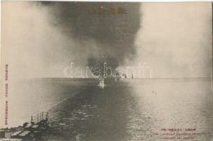 Japán hadihajó század az ellenség felé közeledve, Japanese Combined Squadron steaming towards the enemy