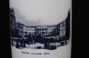 Wallendorf váza, Humboldt egyetem képével, matricás, hibátlan, jelzett, m: 16 cm