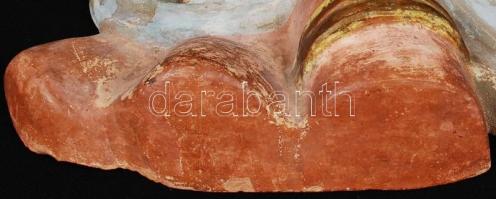 Art-decos női fej, apró lepattanás az alján, kézzel festett, 22×20 cm