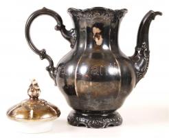 Rosenthal ezüstözött teás készlet(2 db kiöntő, 1 cukortartó), jelzett, az ezüstözés több helyen leko...