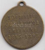 Gerl Károly (1857-1907) 1893. "Jókai Mór - 50 éves írói jubileuma emlékére" emlékmedál (30mm) T:2-
