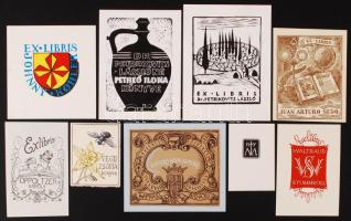 9 db különböző ex libris