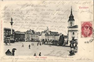 Warsaw, Warszawa; Plac zamkowy / square, church (EK)