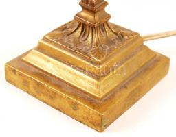 Dekoratív réz asztali lámpa búra nélkül, m:38 cm