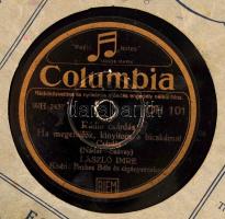 4 db század eleji bakelit hanglemez eredeti tokban