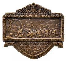 Osztrák-Magyar Monarchia 1914-1917. "Leopold Salvator Gyalogság 10. ezred" réz sapkajelvény (31,5x34mm) T:2 Austro-Hungarian Monarchy 1914-1917. "K.u.K. Leopold Salvator Infanterie, 10. Kompagnie" copper cap badge ((31,5x34mm) C:XF