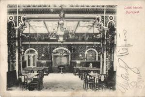 Budapest VII. Cairo Kávéház belső, Lövölde tér, Divald Károly kiadása (EK)