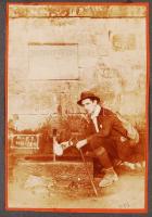 cca 1910-1930 24 db főleg túrázásról szóló fotó albumban