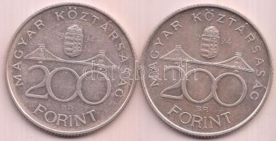 1994. 200Ft Ag "Deák" (2x) T:2