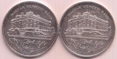 1992. 200Ft Ag "MNB" (2x) T:2