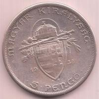 1938. 5P Ag "Szent István" T:3 Adamo P8.1
